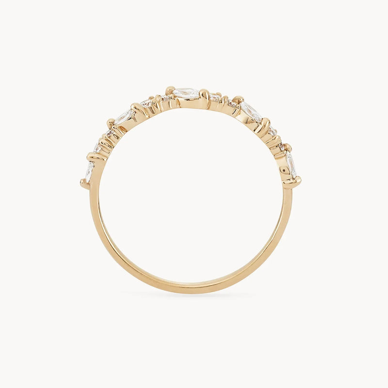 LEGACY reverie band (size 8 & 9) - 14k yellow gold, white diamond