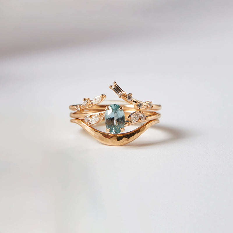 unnamed 9 one-of-a-kind ring - 14k yellow gold, sky blue oval sapphire