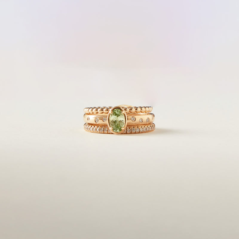 natural union one-of-a-kind - 14k yellow gold, green oval sapphire