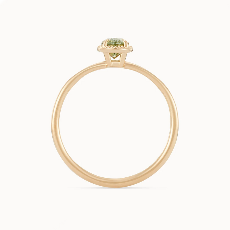 everlasting commitment one-of-a-kind - 14k yellow gold ring, green sapphire
