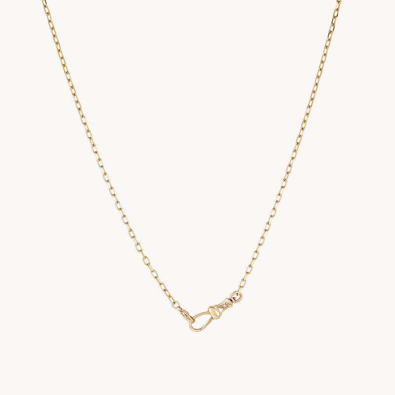 magic maker charm collector clasp necklace - 10k yellow gold, diamonds