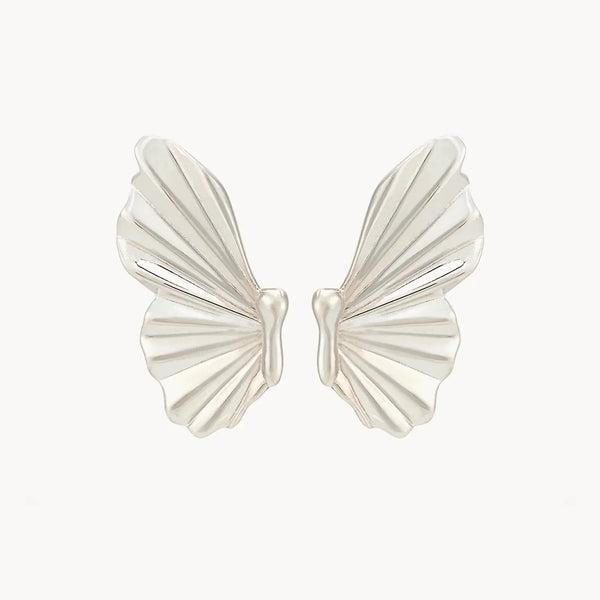 metamorphosis butterfly wing earring - sterling silver