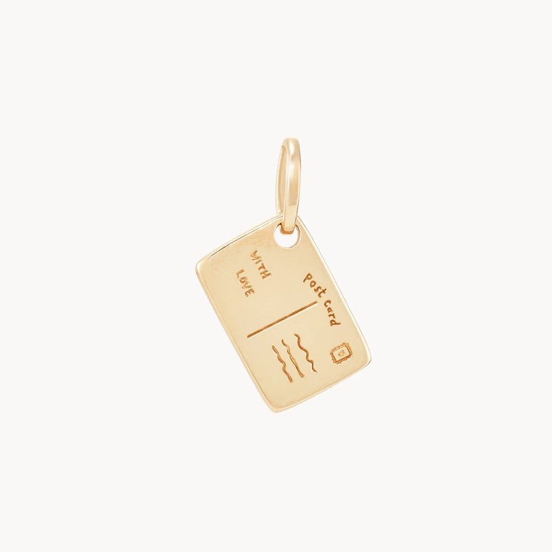 toronto postcard & chain bundle - 10k yellow gold, brilliant diamond