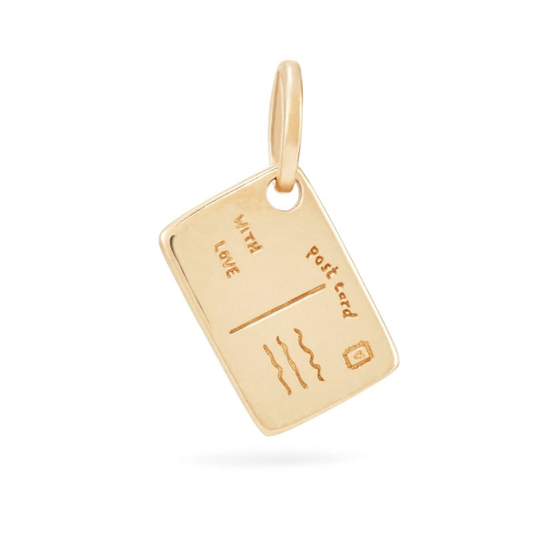 vancouver postcard charm - 10k yellow gold, brilliant diamond