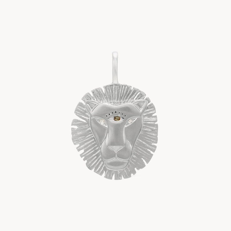 lioness light charm -  sterling silver