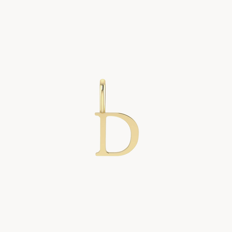 letter charm - 10k yellow gold