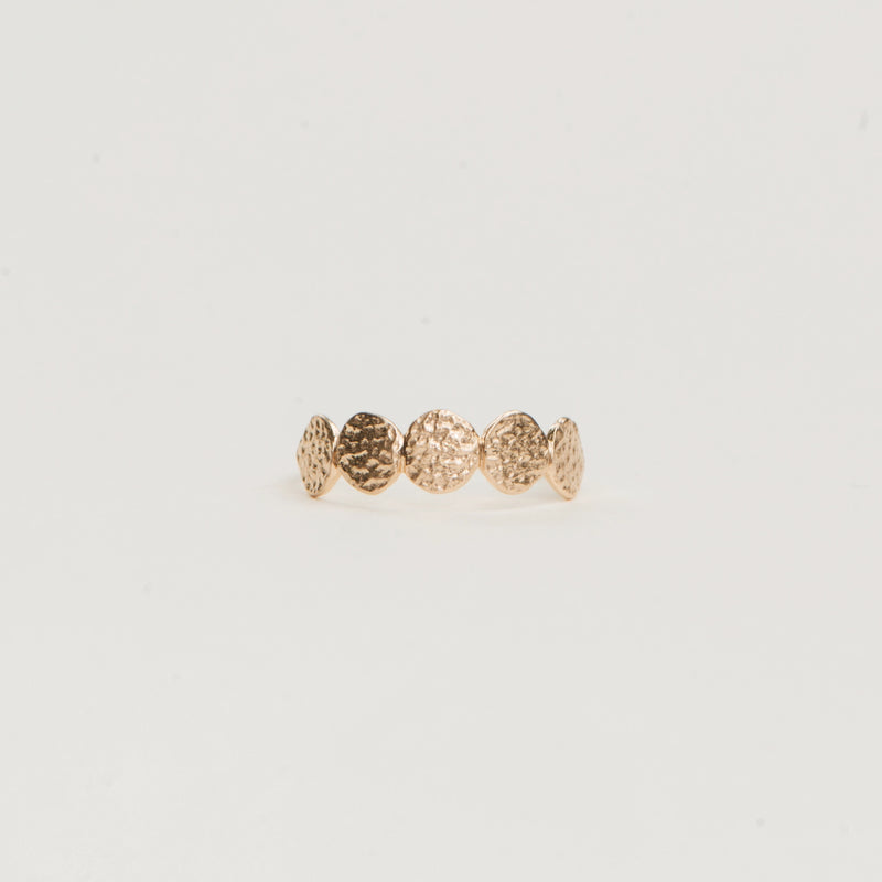 abacus disk ring - 14k yellow gold