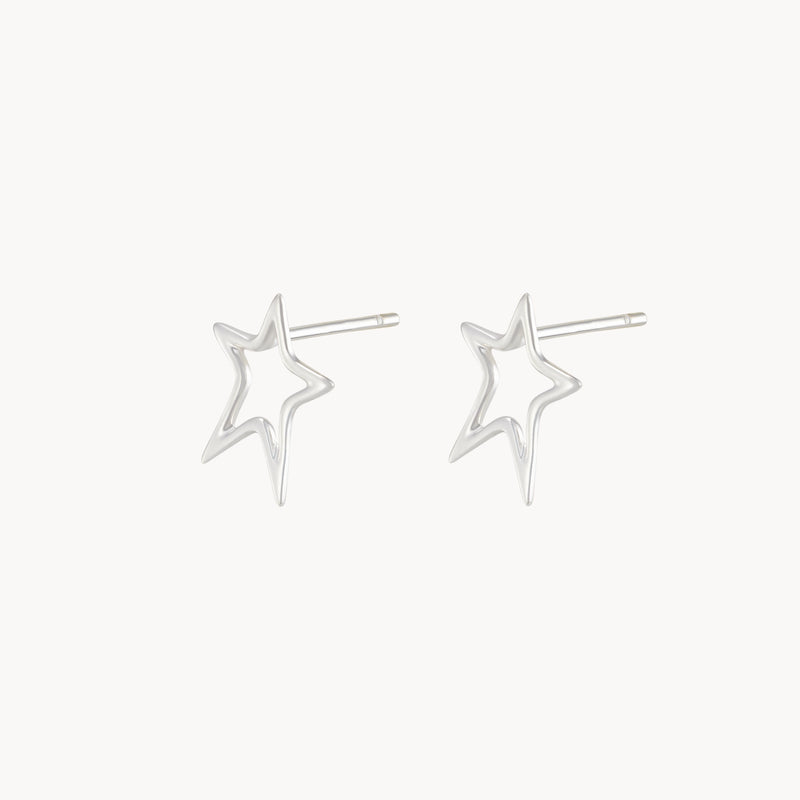 bright star earring - sterling silver