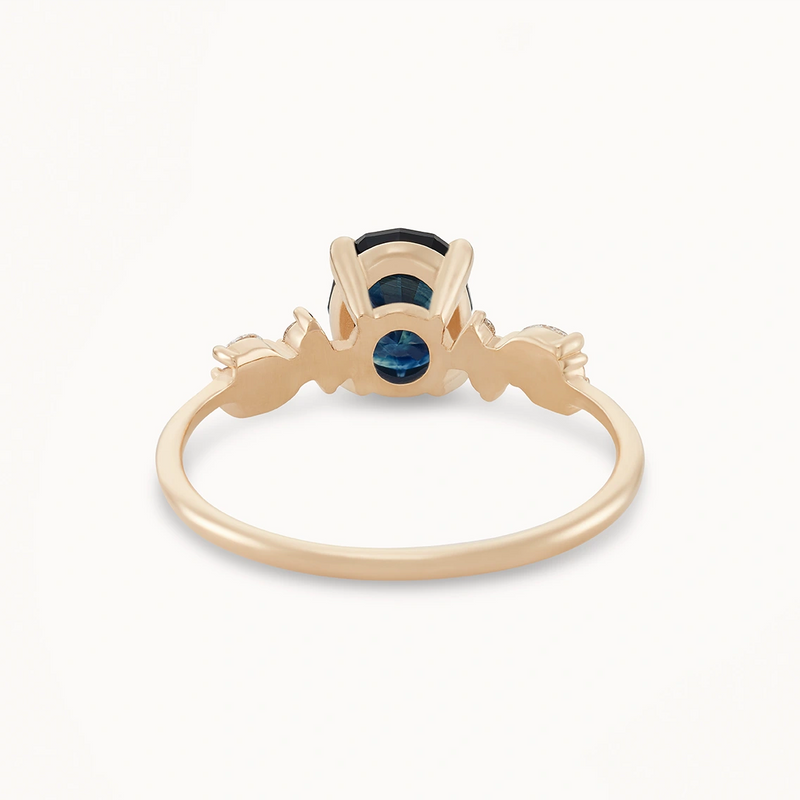 voice of love one-of-a-kind - 14k yellow gold, blue oval sapphire -AC