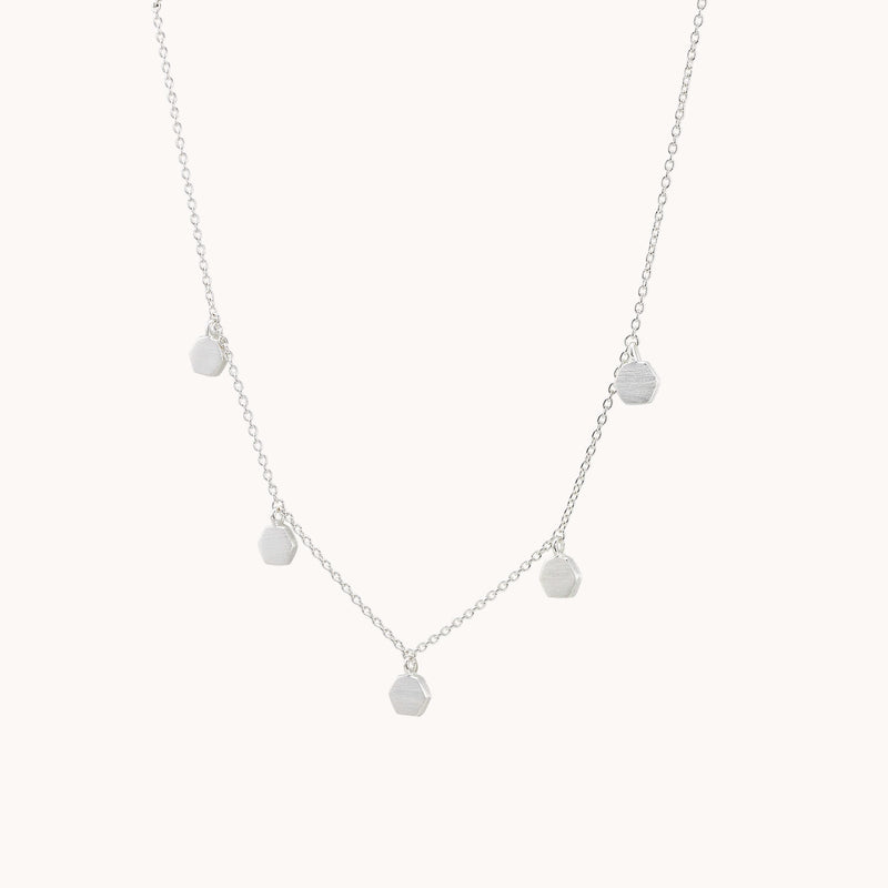 honeysuckle necklace silver - sterling silver