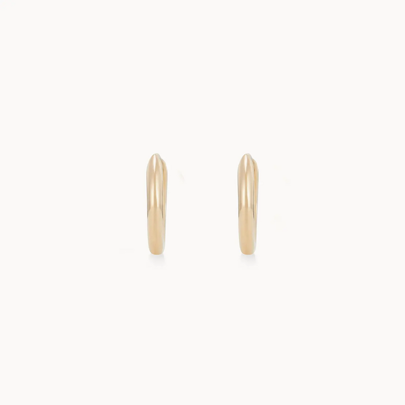the dagger small hoop - 14k yellow gold
