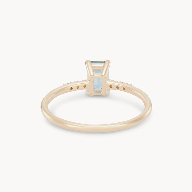 honour one-of-a-kind - 14k yellow gold, baguette blue sapphire