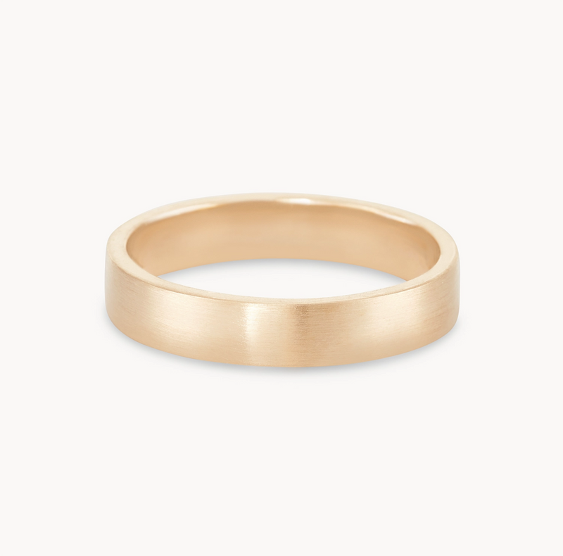 infinity love wedding band set of 2 brushed - 14k yellow gold