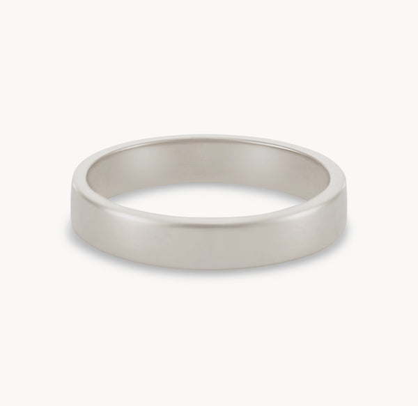infinity love band polished - 14k white gold