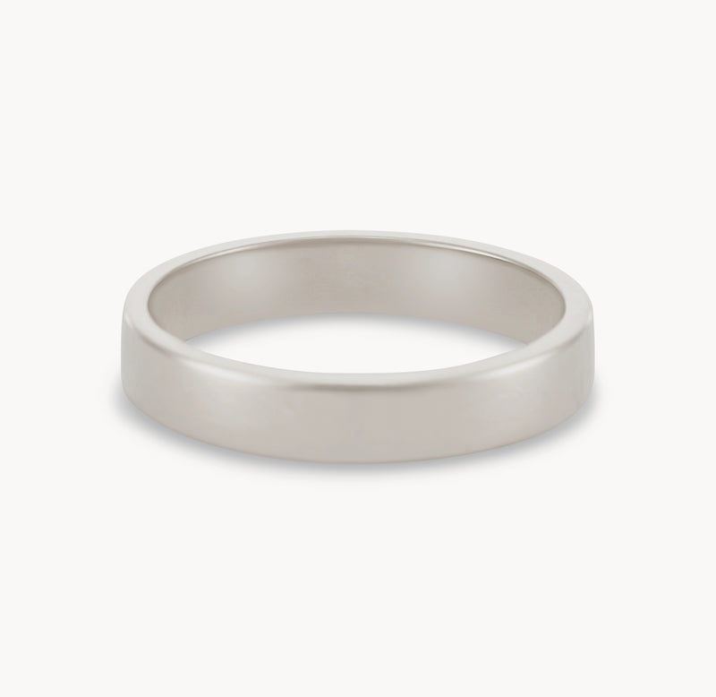 infinity love band polished - 14k white gold