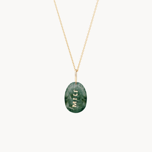 emerald bloom MILF necklace - 10k yellow gold, emerald gemstone, diamonds