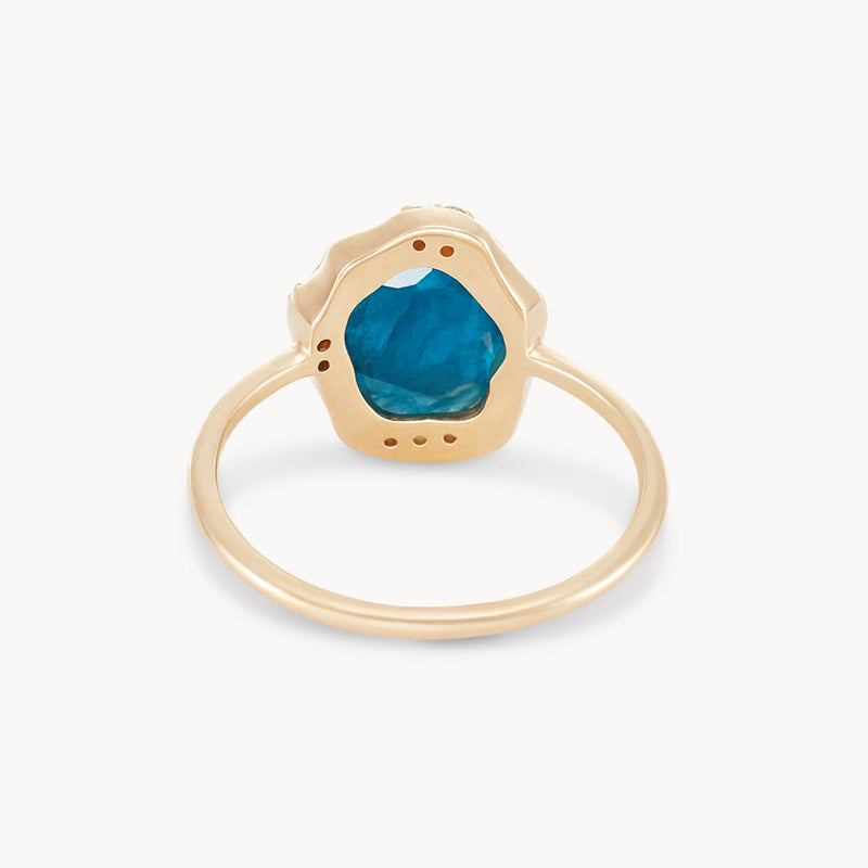 apatite mood ring - 14k yellow gold