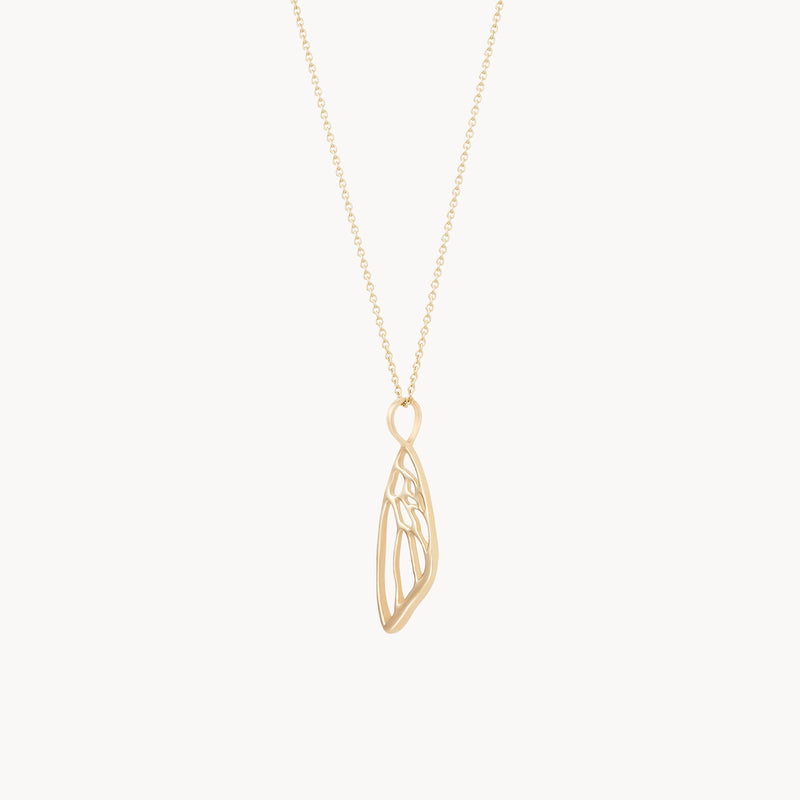 butterfly wing charm - 10k yellow gold