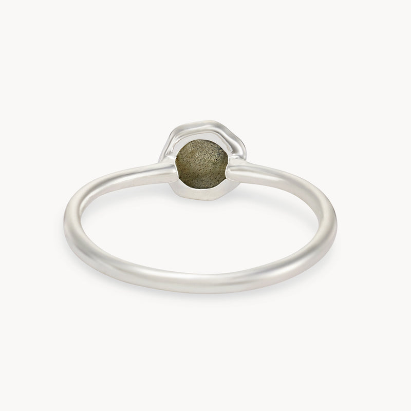 labradorite mini mood ring - sterling silver, labradorite gemstone