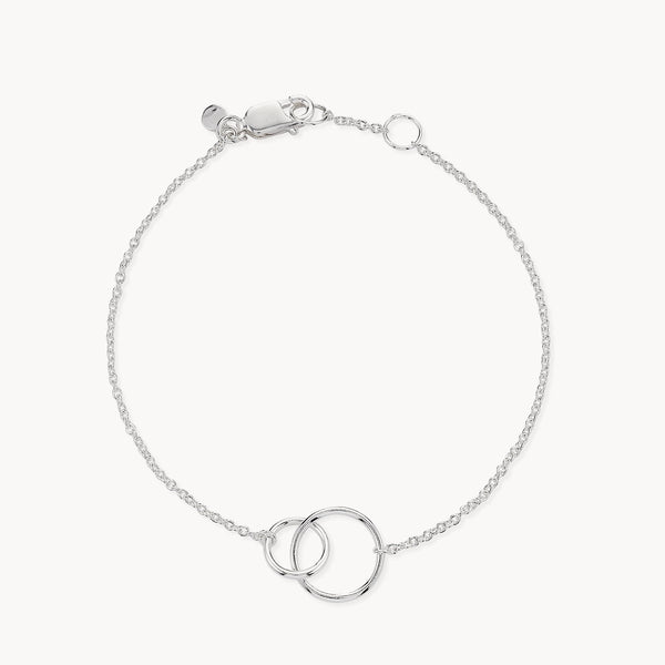 two circle small bracelet - sterling silver