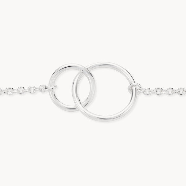 two circle small bracelet - sterling silver