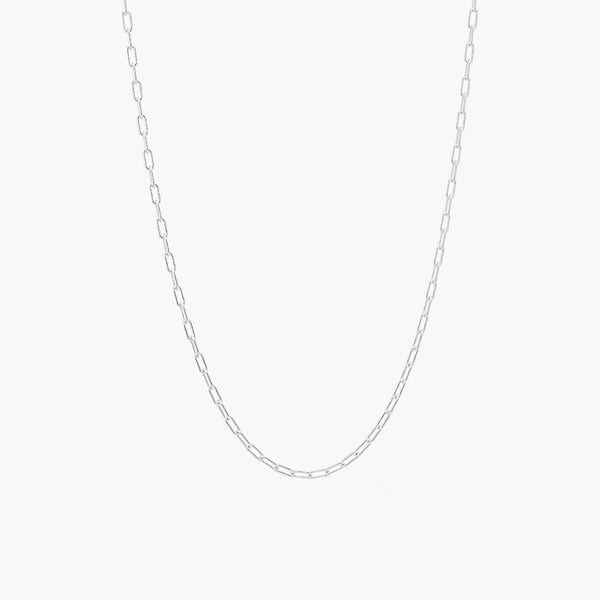 simple chain necklace - sterling silver