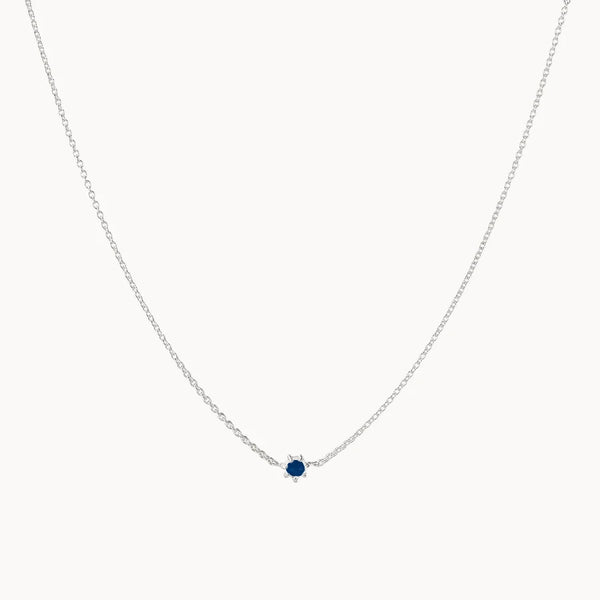 supernova london blue topaz necklace- sterling silver