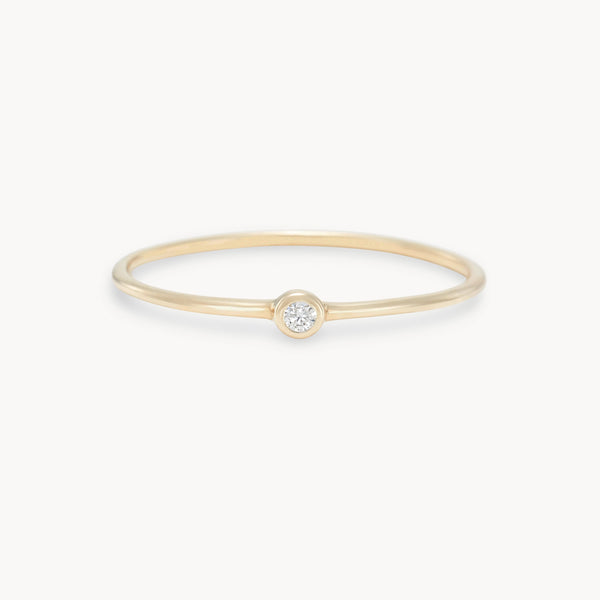 serendipity april birthstone stacking ring - 10k yellow gold, diamond gemstone