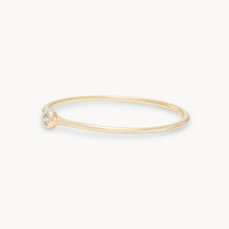 serendipity april birthstone stacking ring - 10k yellow gold, diamond gemstone