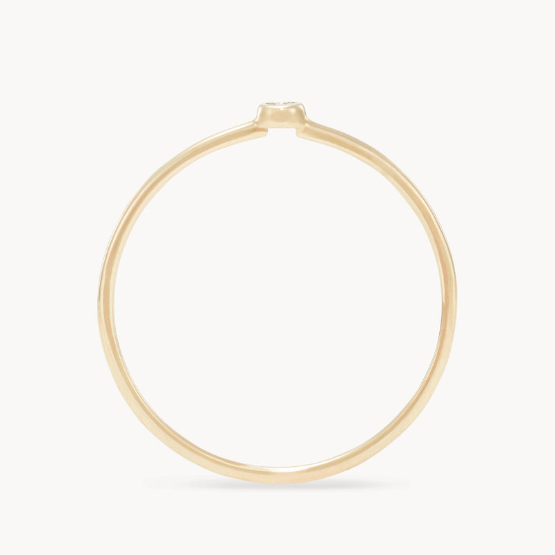 serendipity april birthstone stacking ring - 10k yellow gold, diamond gemstone