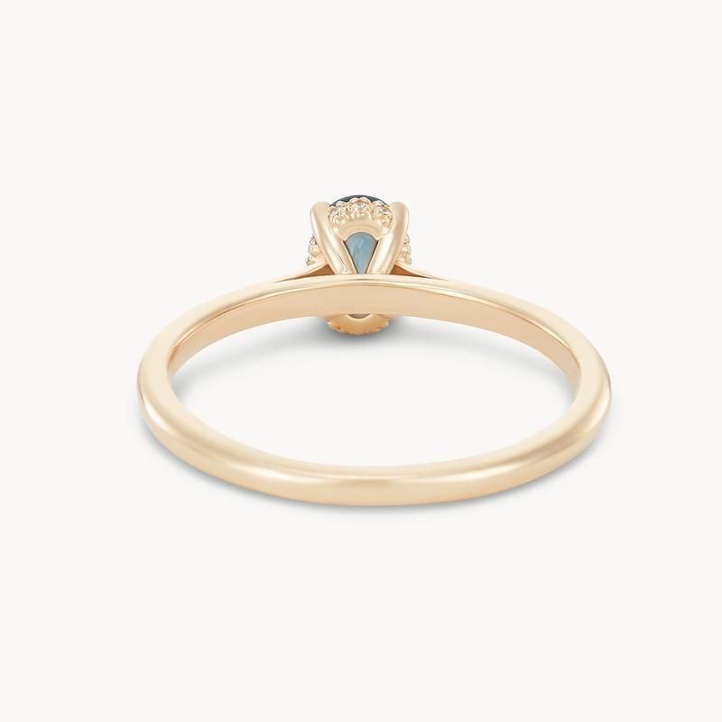 astral love one-of-a-kind - 14k yellow gold ring, blue sapphire