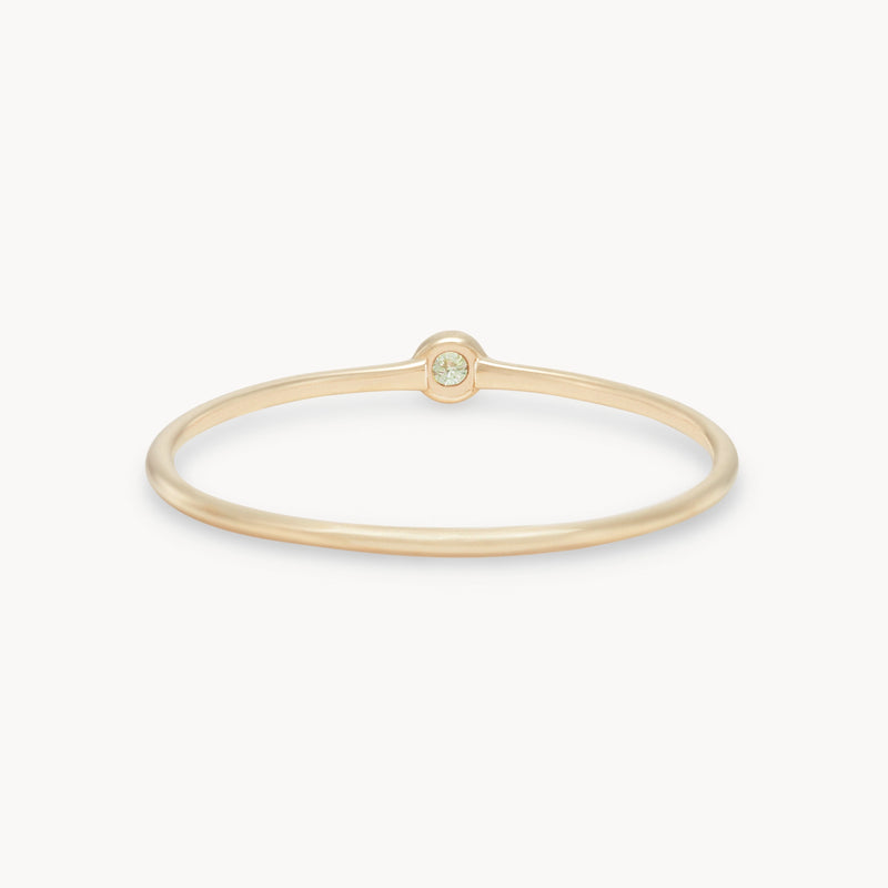 serendipity august birthstone stacking ring - 10k yellow gold, peridot gemstone