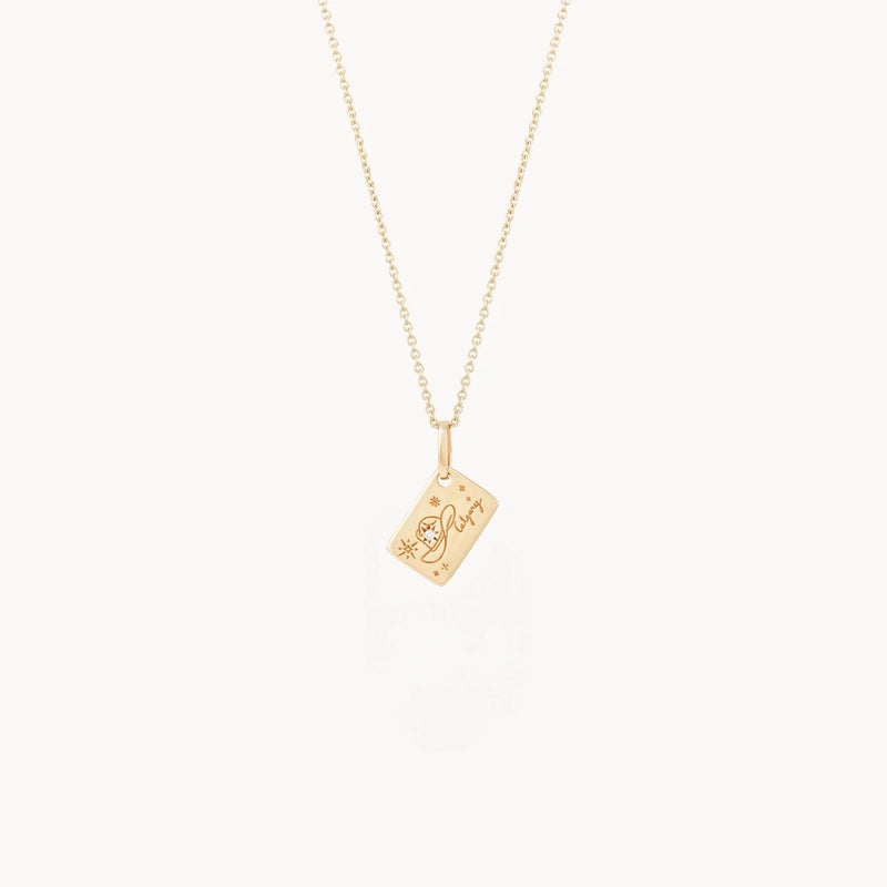 calgary postcard & chain bundle - 10k yellow gold, brilliant diamond