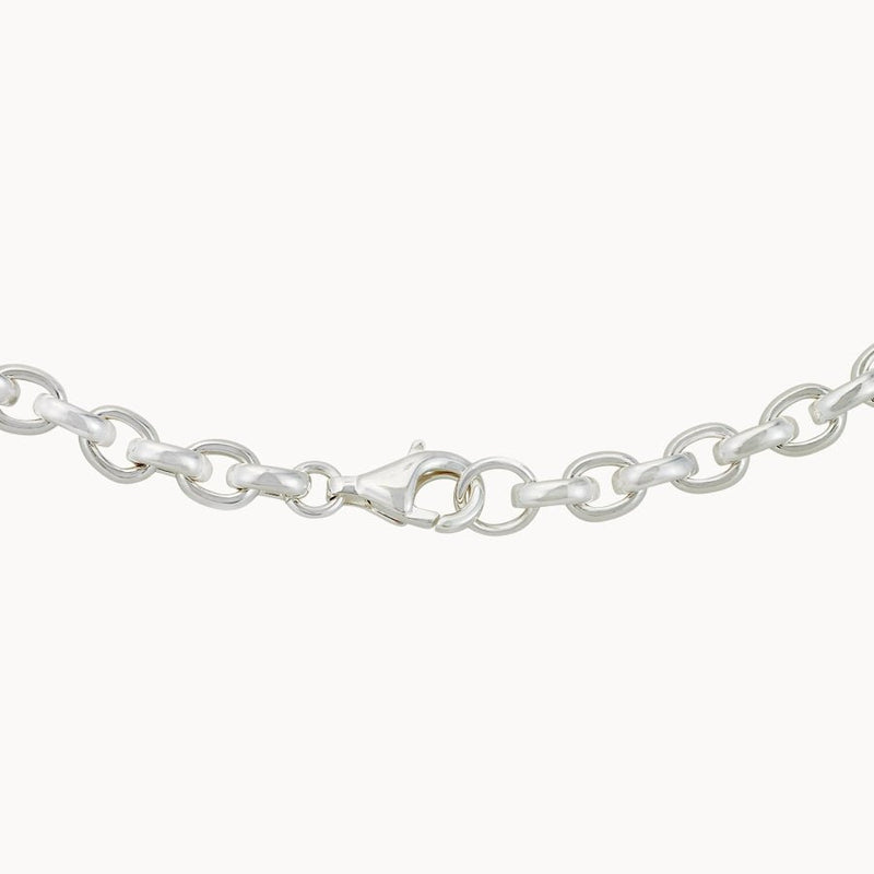 silver chunky chain necklace - sterling silver