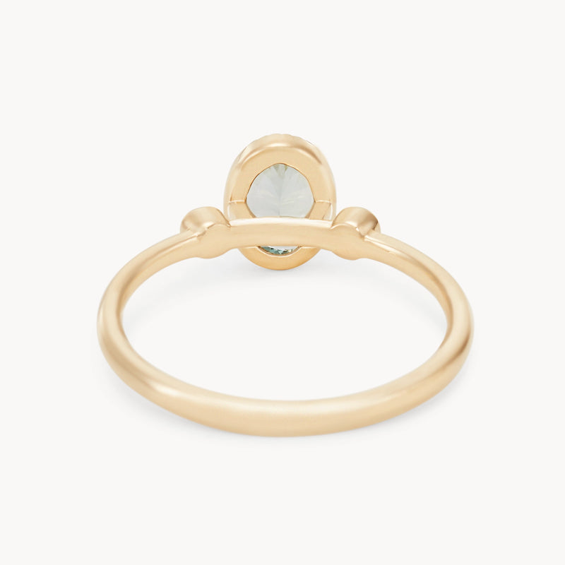 the journey one-of-a-kind ring - 14k yellow gold, oval sapphire