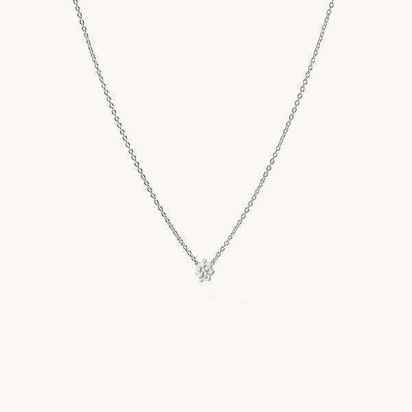 dahlia flower necklace - sterling silver