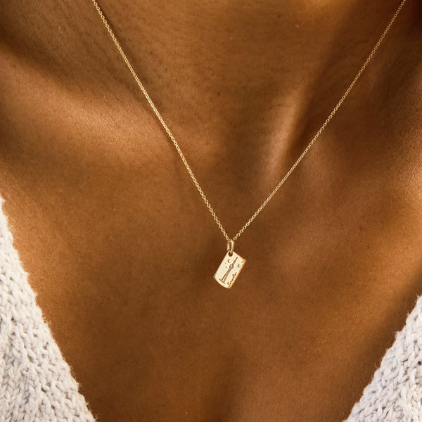 toronto postcard & chain bundle - 10k yellow gold, brilliant diamond