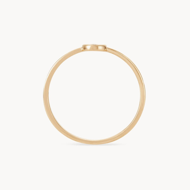 Fortuity crescent moon ring (size 9) - 14k yellow gold