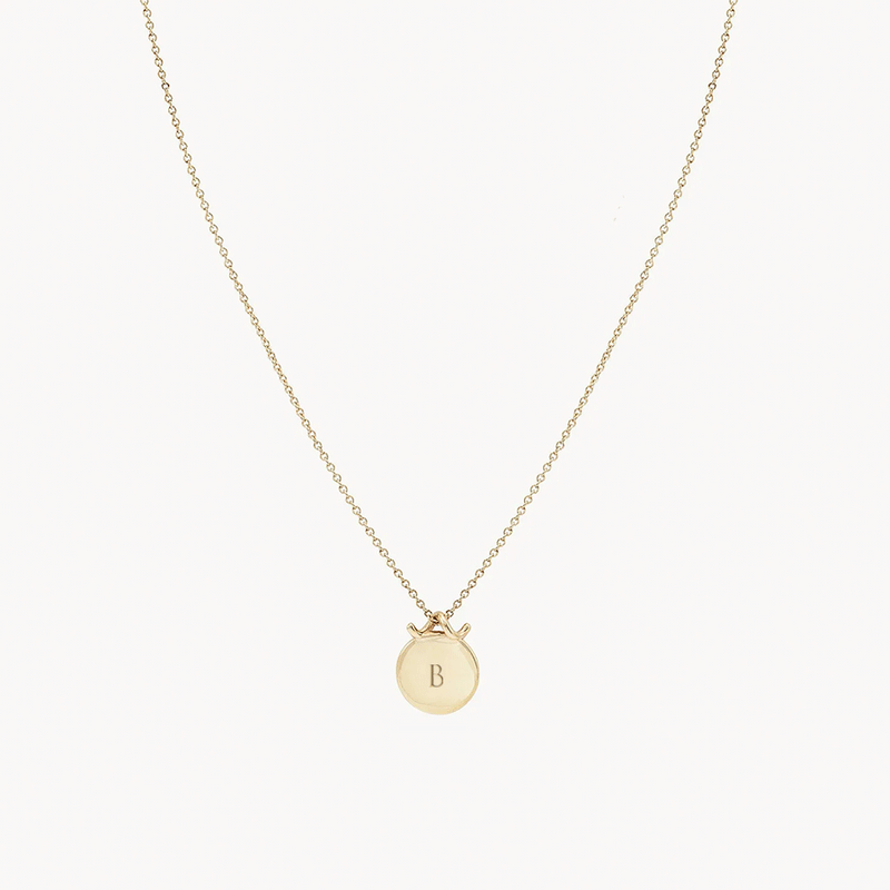 Imprint forest necklace - 14k yellow gold, engravable