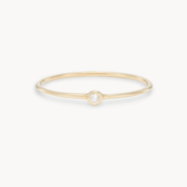 serendipity june birthstone stacking ring - 10k yellow gold,  moonstone gemstone