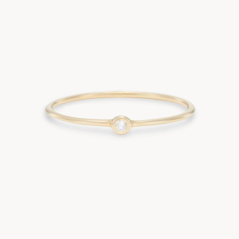 serendipity june birthstone stacking ring - 10k yellow gold,  moonstone gemstone