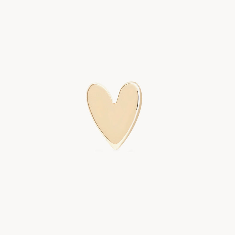 Everyday love lineage pair heart earring - 14k yellow gold