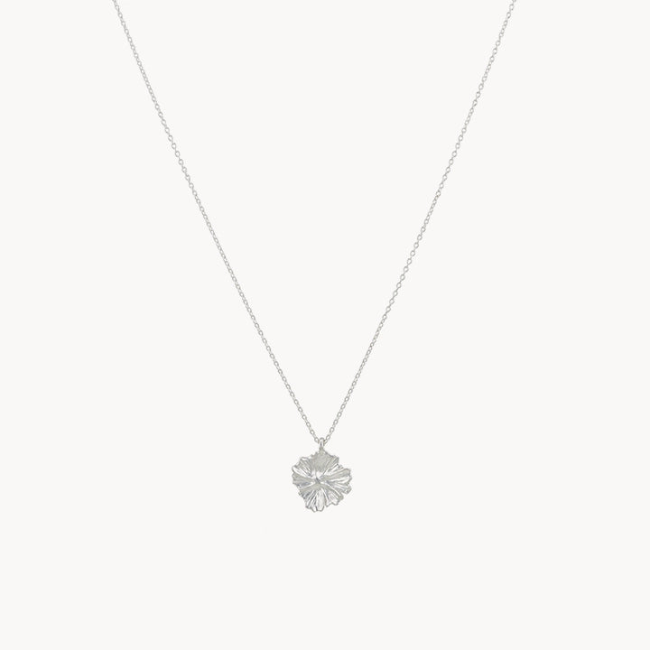 larger wildflower necklace sterling silver