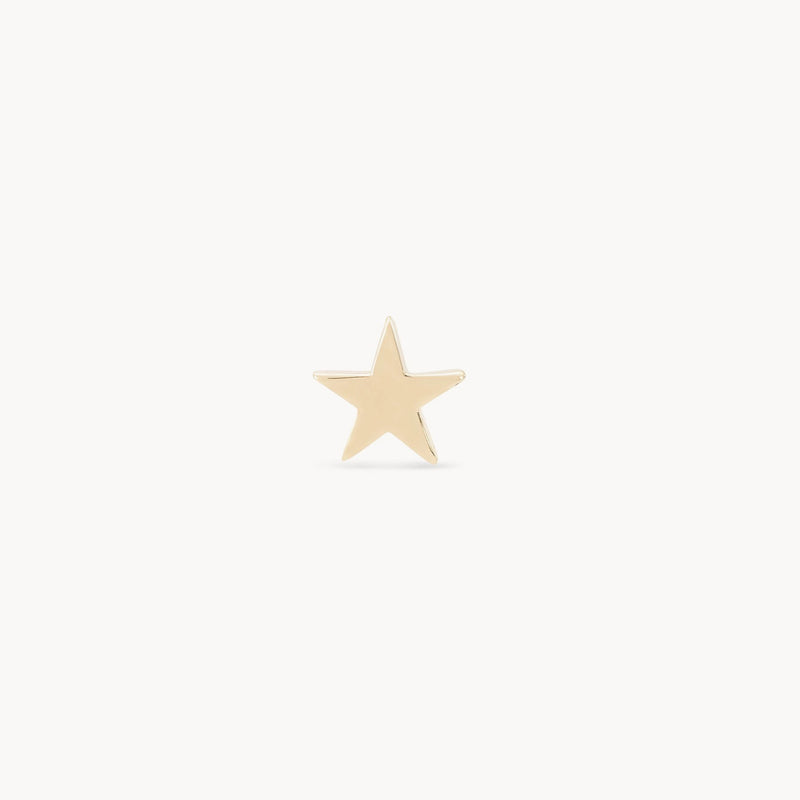 Everyday little stella star earring - 14k yellow gold