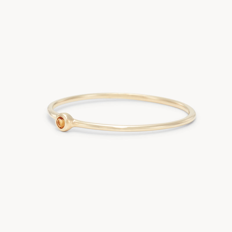 serendipity november birthstone stacking ring - 10k yellow gold, citrine gemstone