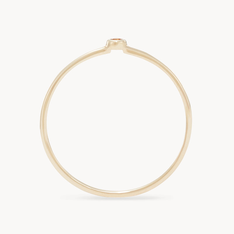 serendipity november birthstone stacking ring - 10k yellow gold, citrine gemstone