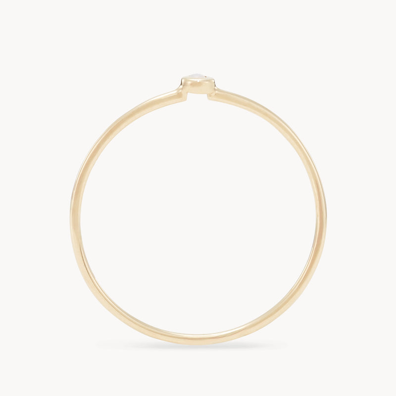 serendipity october birthstone stacking ring - 10k yellow gold, opal gemstone