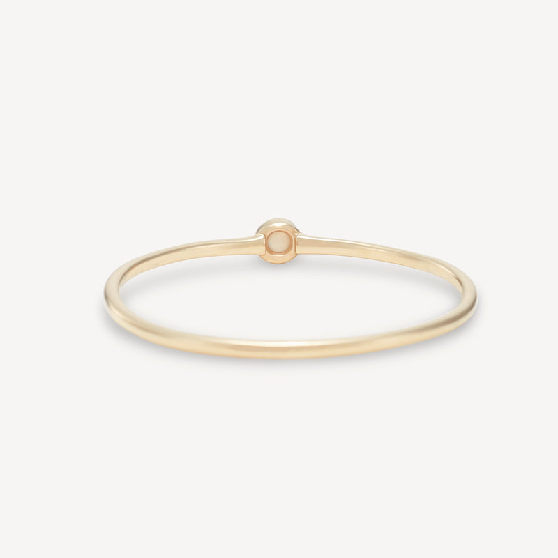 serendipity october birthstone stacking ring - 10k yellow gold, opal gemstone