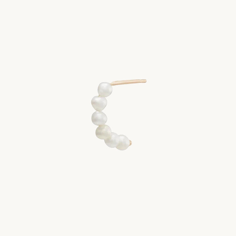 pearl of transformation pearl hoop - 14k yellow gold