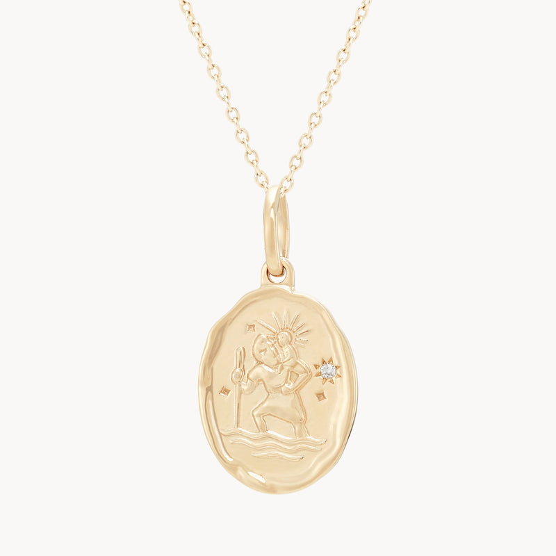 St. Kitts keepsake charm - 10k yellow gold, brilliant diamond